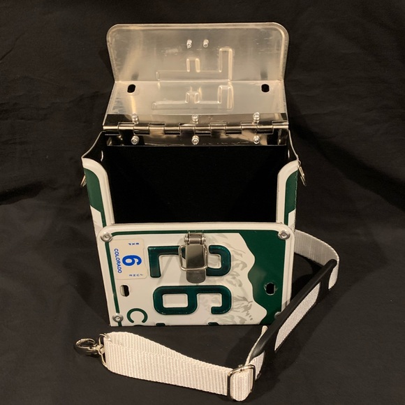 Handmade Colorado License Plate Crossbody Bag - Picture 3 of 8